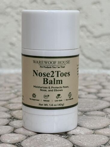 بلسم مخالب الكلاب من Nose2Toes - 40 جم 2 في 1 بلسم طبيعي لمخالب القطط ومرطب للأنف - مرطب آمن للكلاب للبشرة الجافة والحكة - يحمي من الحرارة والبرودة - سهل الاستخدام in Kuwait