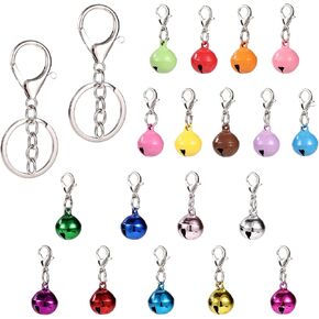 18 قطعة من أجراس الحيوانات الأليفة للقطط وطوق الكلاب، أجراس جلجل صغيرة للجرو والقطط مع قطعتين من سلاسل المفاتيح للحيوانات الأليفة وإكسسوارات تتبع السلامة in Kuwait