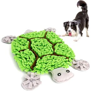 Snuffle Mat for Dogs, Turtle Design 28.8''×22.8 ''Inch Large Snuffle Mat for Dogs, Slow Feeder Dog Food Mat, Mental Stimulation Enrichment Puzzle Feeder Dog Toy for Anxiety Relief（Brown） in Saudi Arabia