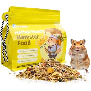 Dry Hamster Food Herbal Natural Flavor 16.23oz Portable Hamster Food Travel Pack for Outdoor Feeding Supports Oral and Digestive Health Relieves Inflammation in Saudi Arabia
