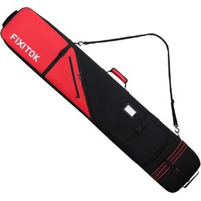FIXITOK Snowboard & Ski Bag for Air Travel, Waterproof Full Padded Snowboard Bag Fit Board, Boots, Clothes, Helmet and Gear, Adjustable Length Ski Bag(157CM-181CM) in Kuwait
