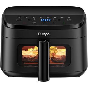 مقلاة هوائية 8 في 1، مقلاة هوائية سعة 4.5 كيو تي، موفرة للمساحة ومدمجة مع محرك بتيار مستمر، طهي سريع ومقرمش، سرعة مروحة قابلة للتعديل، زيت أقل بنسبة 95% لوجبات عائلية صحية، آمنة للاستخدام في غسالة الأطباق in Kuwait