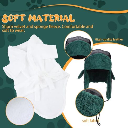 2 Pcs Christmas Cousin Dog Costume Bathrobe with Hat Super Absorbent Quick Drying Towel Wrap Dog Pajama Cozy Drying Coat for After Bath Suitable for Dogs Weighing (L) in Saudi Arabia