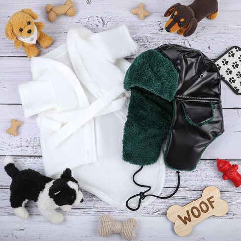 2 Pcs Christmas Cousin Dog Costume Bathrobe with Hat Super Absorbent Quick Drying Towel Wrap Dog Pajama Cozy Drying Coat for After Bath Suitable for Dogs Weighing (L) in Saudi Arabia