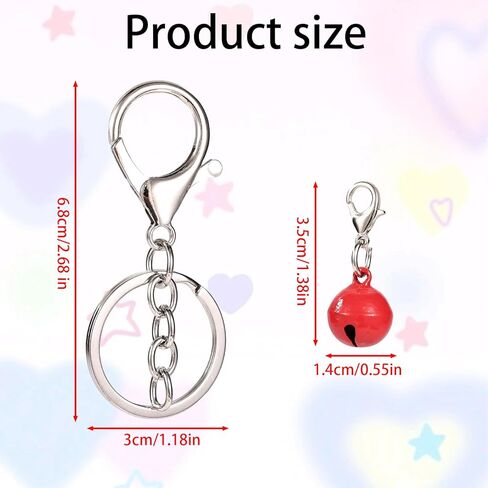 18 قطعة من أجراس الحيوانات الأليفة للقطط وطوق الكلاب، أجراس جلجل صغيرة للجرو والقطط مع قطعتين من سلاسل المفاتيح للحيوانات الأليفة وإكسسوارات تتبع السلامة in Kuwait