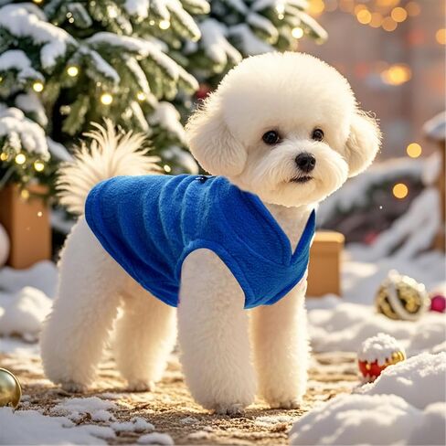Rbenxia 1 Piece Dog Sweater with Leash Ring Soft Fleece Vest Dog Pullover Warm Jacket Pet Dogs Clothes Winter Dogs Outfits for Small Puppy Cat Pets (Rose Red, Large) in Kuwait
