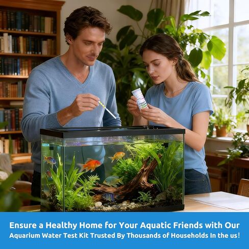 مجموعة اختبار حوض السمك 9 في 1 من SEAOURA لخزانات الأسماك - 135 شريطًا شرائط اختبار المياه لأحواض السمك والبرك، اختبار دقيق للحديد والنحاس والنترات والنتريت والكلور والصلابة والقلوية والكربونات والأس الهيدروجيني in Kuwait