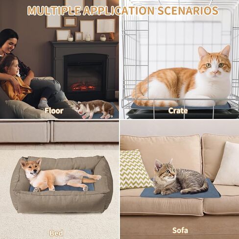 Pet Heating Pad for Cats and Dogs - Electric Warming Mat with Timer & Temperature Setting, Waterproof Cover, Auto Shut-Off - Safe Indoor Bed Warmer 16 * 12inch in Saudi Arabia