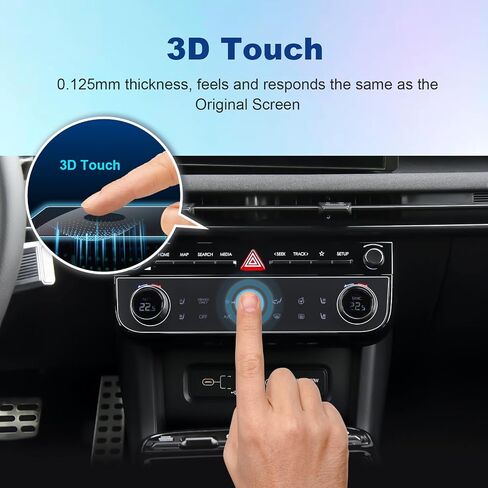 2025 Tucson Screen Protector for Hyundai Tucson (SE/SEL/SEL Convenience/XRT/Limited/N Line) 12.3Inch&AC Displays, 9H Tempered Glass 2025 Tucson Accessories HD Transparent 12.3"&A/C in Kuwait