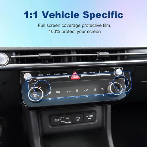 2025 Tucson Screen Protector for Hyundai Tucson (SE/SEL/SEL Convenience/XRT/Limited/N Line) 12.3Inch&AC Displays, 9H Tempered Glass 2025 Tucson Accessories HD Transparent 12.3"&A/C in Kuwait