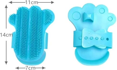 3pcs Pet Silicone Bath Brush Massage Glove Hair Tool for Small Large Dogs Cats Comb in Saudi Arabia