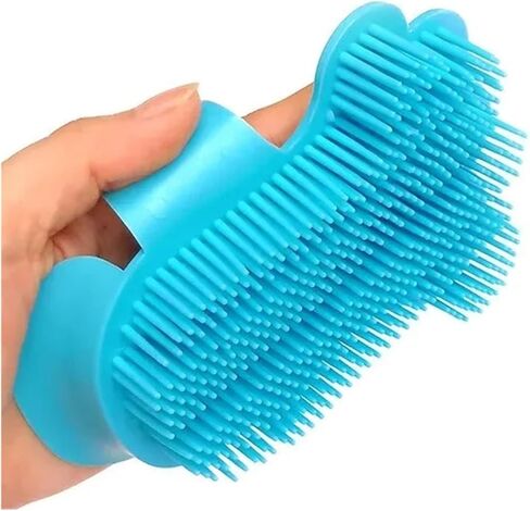 3pcs Pet Silicone Bath Brush Massage Glove Hair Tool for Small Large Dogs Cats Comb in Saudi Arabia