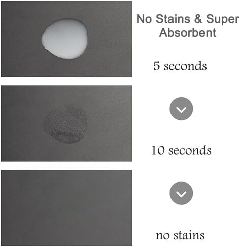 Pet Feeding Mat, Absorbent Pet Placemat for Food and Water Bowl, No Stains Quick Dry Cat Dog Food Bowl Mat, Dog Accessories Pet Supplies-Dog Water Bowl for Messy Drinkers(12"x19", Dark Gray) in Saudi Arabia