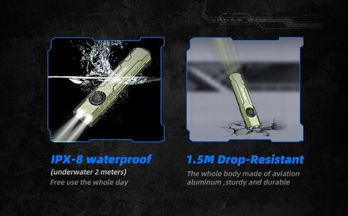 Jetbeam E26 EDC المصباح التكتيكي 2000 LUMENS USB-C قابلة لإعادة الشحن مع شعاع أخضر ، 365NM الأشعة فوق البنفسجية ومصابيح الجيب المحمولة LED الأبيض ، المصادر الثلاثية للطوارئ ، العمل ، detecton وصمة عار (مع البطارية) in Kuwait