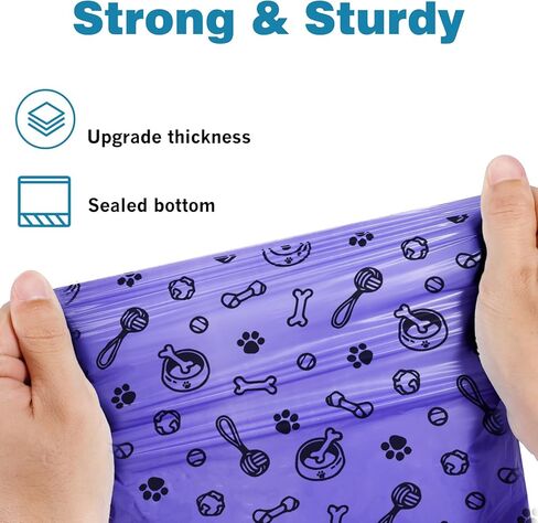 Dog Poop Bags Rolls 420 Counts: TVOOD Extra Thick Poop Bags for Dogs Leak-proof Scented Pet Waste Bags for Doggie Poo - with 2 Dispenser, Green in Saudi Arabia