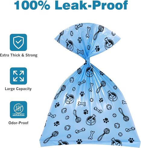 Dog Poop Bags Rolls 420 Counts: TVOOD Extra Thick Poop Bags for Dogs Leak-proof Scented Pet Waste Bags for Doggie Poo - with 2 Dispenser, Green in Saudi Arabia