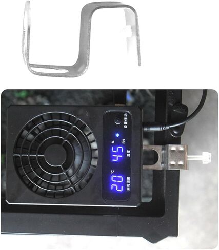 مروحة تهوية الزواحف بدون ضوضاء مع مشبك تثبيت شاشة رقمية مقياس حرارة تررم الزواحف للبيئات الرطبة، درجة مئوية in Kuwait