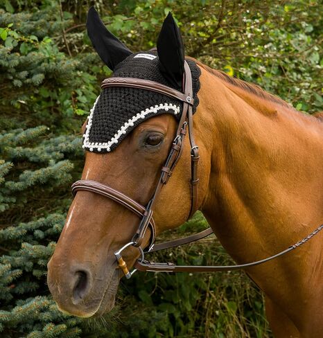 غطاء محرك السيارة من Equine Couture مرصع باللؤلؤ والكريستال - أزرق بحري أوروبي - كامل in Saudi Arabia
