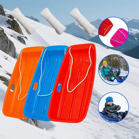 لوح زلاجة بلاستيكي من Sufcnire مكون من قطعتين للبالغين مع أربعة حبال للأنشطة الشتوية الخارجية in Kuwait