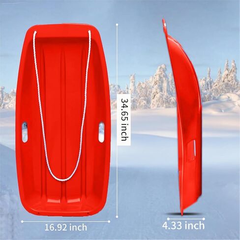 لوح زلاجة بلاستيكي من Sufcnire مكون من قطعتين للبالغين مع أربعة حبال للأنشطة الشتوية الخارجية in Kuwait