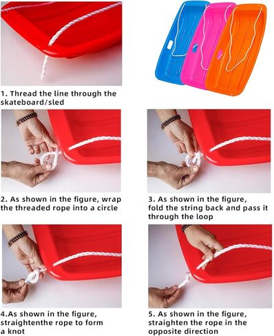 لوح زلاجة بلاستيكي من Sufcnire مكون من قطعتين للبالغين مع أربعة حبال للأنشطة الشتوية الخارجية in Kuwait