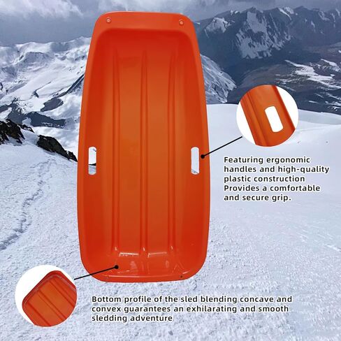 لوح زلاجة بلاستيكي من Sufcnire مكون من قطعتين للبالغين مع أربعة حبال للأنشطة الشتوية الخارجية in Kuwait