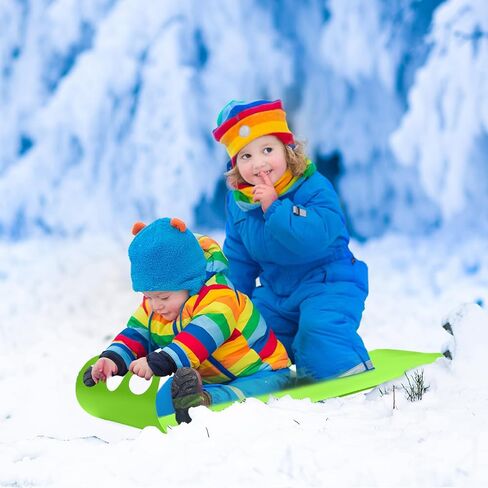 4 قطع من Poen خفيفة الوزن قابلة للطي زلاجات الثلج مع مقابض، زلاجات ثلجية شتوية محمولة للأطفال، زلاجات بلاستيكية متينة للرمال، زرقاء داكنة، زلاجات ثلجية، سجادة ثلج للشاطئ، رمل العشب الثلجي in Kuwait