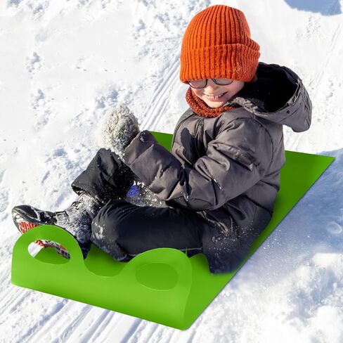 4 قطع من Poen خفيفة الوزن قابلة للطي زلاجات الثلج مع مقابض، زلاجات ثلجية شتوية محمولة للأطفال، زلاجات بلاستيكية متينة للرمال، زرقاء داكنة، زلاجات ثلجية، سجادة ثلج للشاطئ، رمل العشب الثلجي in Kuwait