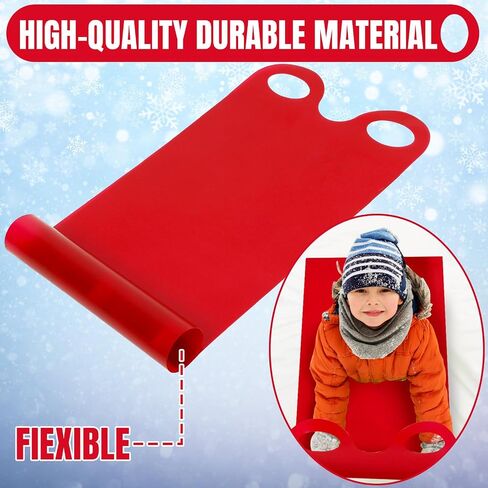 Poen 4 Pcs Lightweight Roll up Snow Sled with Handles Portable Rolling Winter Snow Sled for Kids Durable Plastic Sleds for Sand Dark Blue Utility Sled Sledding Snow Carpet for Beach Snow Grass Sand in Saudi Arabia