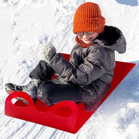 Poen 4 Pcs Lightweight Roll up Snow Sled with Handles Portable Rolling Winter Snow Sled for Kids Durable Plastic Sleds for Sand Dark Blue Utility Sled Sledding Snow Carpet for Beach Snow Grass Sand in Saudi Arabia
