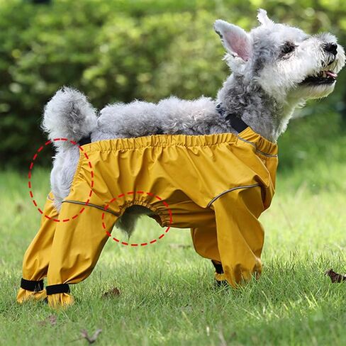 Dog Snowsuit with Attached Boots, Snow Boots for Dogs Waterproof, Windproof 4-Leg Dogs Coat Paws Protector, Adjustable Suspenders for Outdoor Winter Snow Rain Hiking Walking (Blue, X-Small) in Saudi Arabia