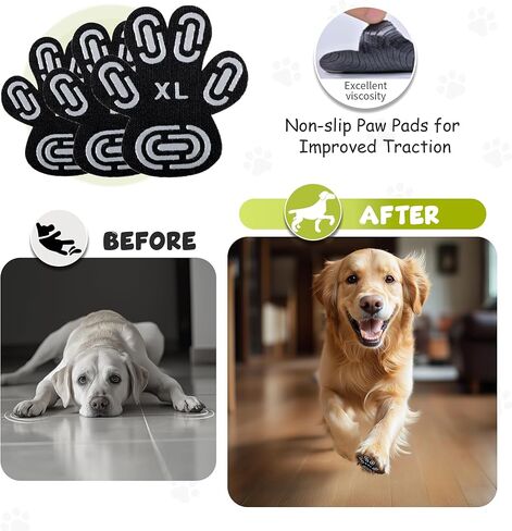 Dapaw Dog Paw Protector Pads, Anti-Slip Paw Grip for Senior & Injured Dogs on Hardwood & Tile Floors, Paw Stickers for Hot Pavement with Strong Traction (5 Sets, 20 Pcs) XL in Saudi Arabia