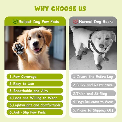 Dapaw Dog Paw Protector Pads, Anti-Slip Paw Grip for Senior & Injured Dogs on Hardwood & Tile Floors, Paw Stickers for Hot Pavement with Strong Traction (5 Sets, 20 Pcs) XL in Saudi Arabia