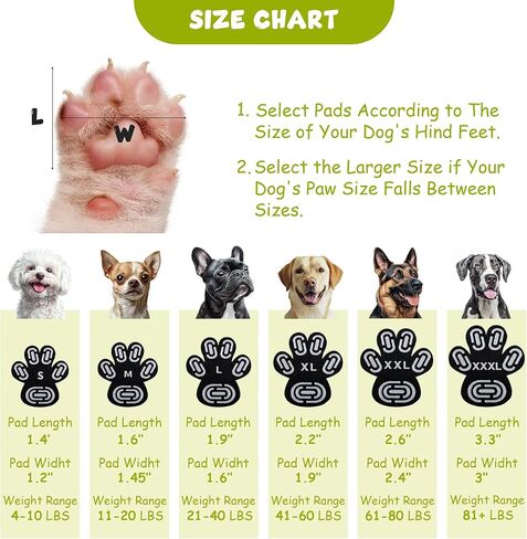 Dapaw Dog Paw Protector Pads, Anti-Slip Paw Grip for Senior & Injured Dogs on Hardwood & Tile Floors, Paw Stickers for Hot Pavement with Strong Traction (5 Sets, 20 Pcs) XL in Saudi Arabia