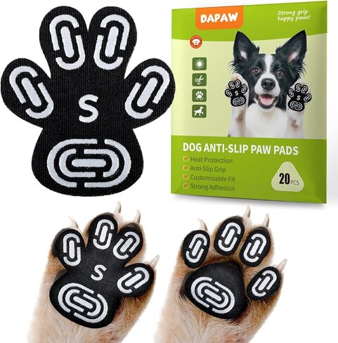 Dapaw Dog Paw Protector Pads, Anti-Slip Paw Grip for Senior & Injured Dogs on Hardwood & Tile Floors, Paw Stickers for Hot Pavement with Strong Traction (5 Sets, 20 Pcs) XL in Saudi Arabia