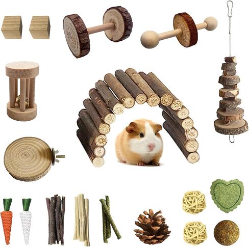Natural Wooden Hamster Tunnels & Hideouts – Chew-Safe Birch Trunk Tubes for Dwarf Hamsters, Gerbils, Mice – Cage Accessories, Exercise Toy, Forest-Themed Small Pet Habitat in Saudi Arabia