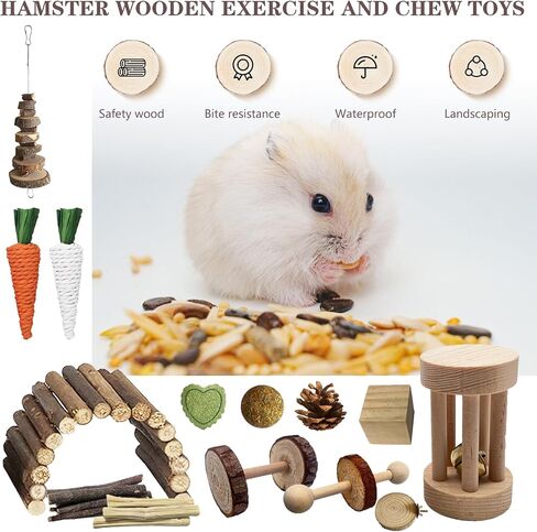 Natural Wooden Hamster Tunnels & Hideouts – Chew-Safe Birch Trunk Tubes for Dwarf Hamsters, Gerbils, Mice – Cage Accessories, Exercise Toy, Forest-Themed Small Pet Habitat in Saudi Arabia
