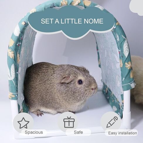 نفق مخبأ خنزير غينيا، ألعاب خنازير غينيا الصوفية الكبيرة القابلة للغسل لموائل الحيوانات الصغيرة، جلود خنزير غينيا قوية مضادة للمضغ للأرنب، شينشيلا (8.2 × 8.6 بوصة) in Kuwait