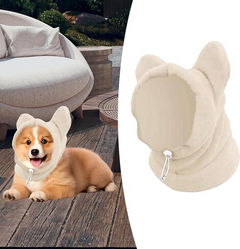 Generic Pet Dog Winter Warm Hat Cold Weather Warm Caps Fleece Ears Wrap Pet Winter Hood Hats for Kitten Medium to Large Dog Cat, S in Saudi Arabia