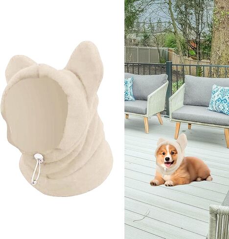 Generic Pet Dog Winter Warm Hat Cold Weather Warm Caps Fleece Ears Wrap Pet Winter Hood Hats for Kitten Medium to Large Dog Cat, S in Saudi Arabia