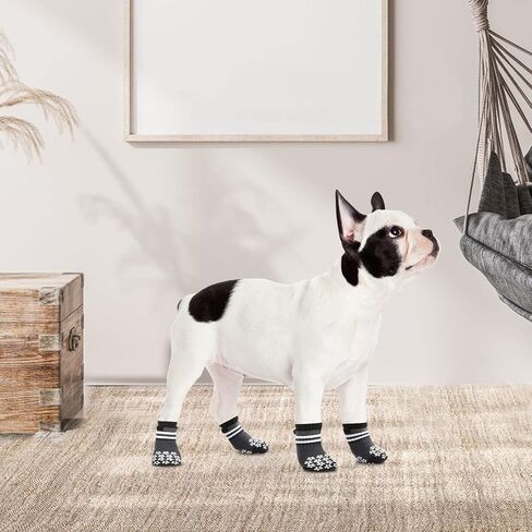 Rypet Anti Slip Dog Socks 2 Pairs - Dog Grip Socks with Straps Traction Control for Indoor on Hardwood Floor Wear, Pet Paw Protector for Small Medium Large Dogs Small in Saudi Arabia