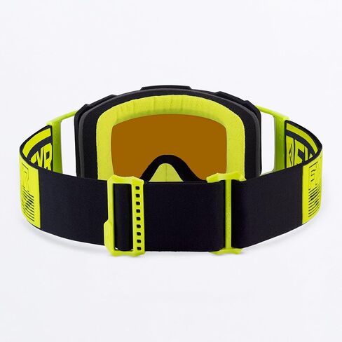 FXR Pilot Snow Goggles Outriggers منخفضة المستوى مضادة للضباب والخدش، إشعال العدسة - برونزي HD/Inferno - مقاس واحد in Kuwait