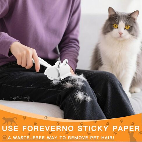 Pet Hair Remover Roller & Self-Cleaning Grooming Brush (2-in-1), Reusable Fur Tool for Dogs Cats Shedding, No Sticky Sheets for Pet Hair Removal on Furniture, Couch, Carpet, Bedding, Car Seats in Saudi Arabia