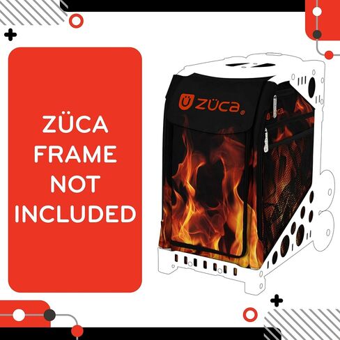 ZUCA SIBC195 Removable and Hand-Washable Water-Resistant 600D Polyester Sport Insert Bag with Unbreakable Zippers (Chili Red) in Kuwait