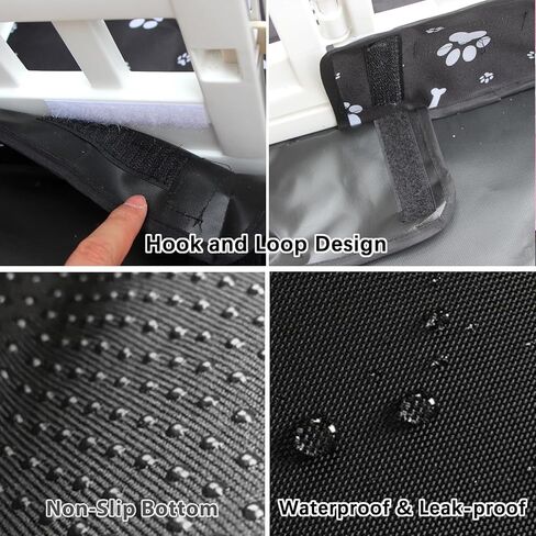 2 Pack Dog Playpen Bottom Pad Fits for 36 Inch 4 Panels Exercise Pet Playpen, Dog Crate Pad Puppy, Hoop and Loop Design (Note: Playpen Not Included). (Pink) in Kuwait