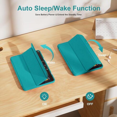 Amazon Fire HD 8 Tablet Case All -New Fire HD 8 (12/10th Gen ، 2024/2022/2020 الإصدار) ، علبة غطاء خلفي من Sanyetral Pu Pu Trifold Cover مع Wake/Sleep Nokia Tcl -Hibiscus in Saudi Arabia