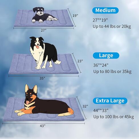 Cooling Mat for Large Dogs - Double-Sided Waterproof & Cool, Q-MAX>0.47, Portable Dog Cooling Mat for Summer. (L (36''x23'')) (L (36''x23'')) in Kuwait