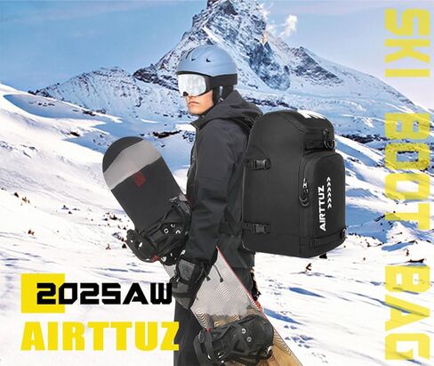 حقيبة أحذية التزلج AIRTTUZ - حقيبة ظهر لأحذية التزلج والتزحلق على الجليد، ممتازة للسفر مع جزء خارجي وسفلي مقاوم للماء - للرجال والنساء والشباب. in Kuwait