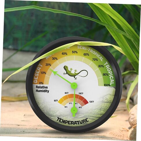 High Precision Reptile Thermometer Hygrometer with Back Sticker Reusable Mechanical Temperature and Humidity Gauge for Terrarium Vivarium Brooder Easy to Install and Design in Saudi Arabia
