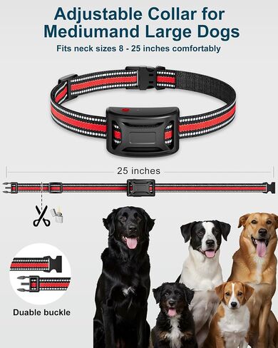 Wireless Dog Fence System - 2-in-1 Pet Containment & Training Collar with Accurate Boundary Control, IPX6 Waterproof and Rechargeable, for Large & Medium 1 Dogs Black in Saudi Arabia